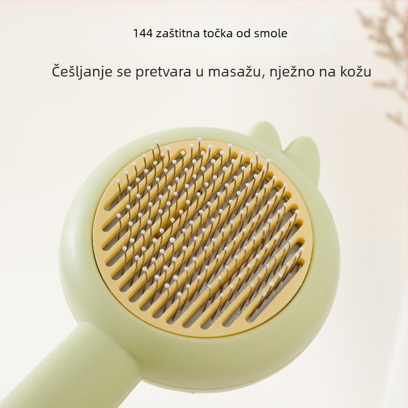 Deshedding igličasti češalj za mačke i pse – samopračni alat za njegu kućnih ljubimaca, PP + nehrđajući čelik, 200 komada po kartonu