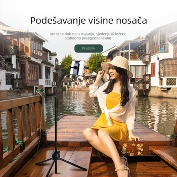 Podni trokutasti stalak za telefon i tablet, za nadgledanje iznad, 360° široki kut (nosivost do 2 kg; težina 0,99 kg)