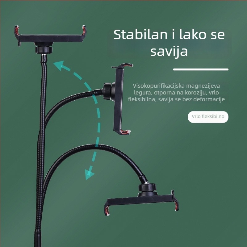 Podni trokutasti stalak za telefon i tablet, za nadgledanje iznad, 360° široki kut (nosivost do 2 kg; težina 0,99 kg)