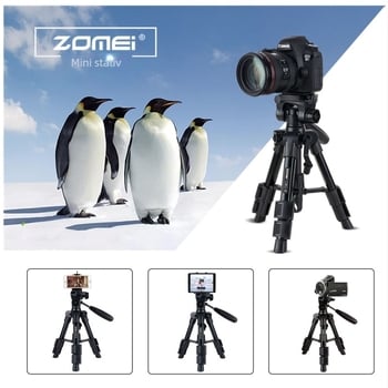 ZoMei Q100 Prijenosni stolni mini stativ za mobitele i kamere — legirani materijal, univerzalna kompatibilnost, model Q100, pogodan za live streaming