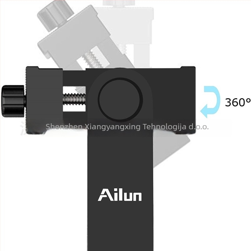 Držač za telefon s klipom i stativom s 360° vertikalnom rotacijom, PTZ adapter, držač za selfie; plastična konstrukcija; nosivost 3 kg; predstavljen 2019