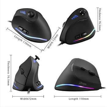 ZELOTES laserska gaming miša, USB, 11 tipki, 10000 DPI, prilagodljiva rezolucija do 5 razina