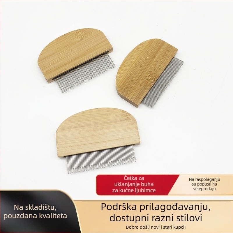 Drveni češalj za uklanjanje buha za pse — češalj/četka, Uvoz: Ne, Značka: Drugo, Pakiranje: Slučajno