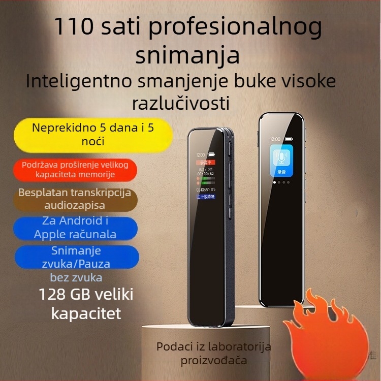 Fanmu L12 Snimačko pero - Profesionalno HD smanjenje buke, prenosno uređaj za transkripciju s velikim kapacitetom