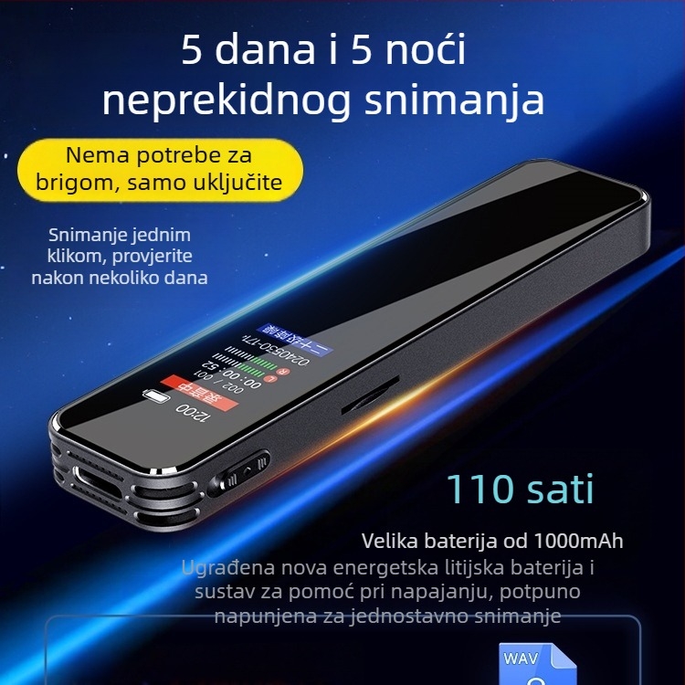 Fanmu L12 Snimačko pero - Profesionalno HD smanjenje buke, prenosno uređaj za transkripciju s velikim kapacitetom