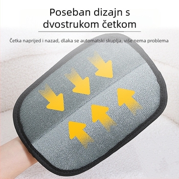 Jucheng rukavica za uklanjanje dlaka elektrostatičkim nabojem za kućne ljubimce, dvostrano četkanje, poliester, okrugli češalj