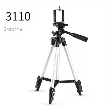 Stativ za telefon za prijenos uživo s 3D PTZ, četiri sekcije, aluminijska legura, nosivost 2–5 kg