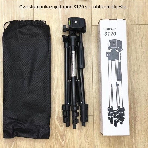 Stativ za telefon za prijenos uživo s 3D PTZ, četiri sekcije, aluminijska legura, nosivost 2–5 kg