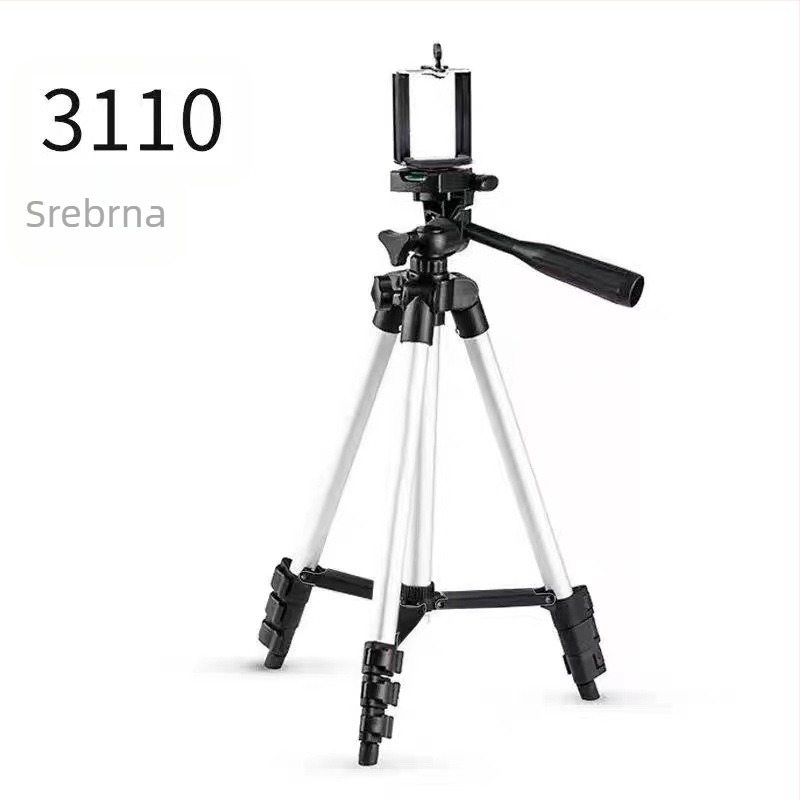 Stativ za telefon za prijenos uživo s 3D PTZ, četiri sekcije, aluminijska legura, nosivost 2–5 kg