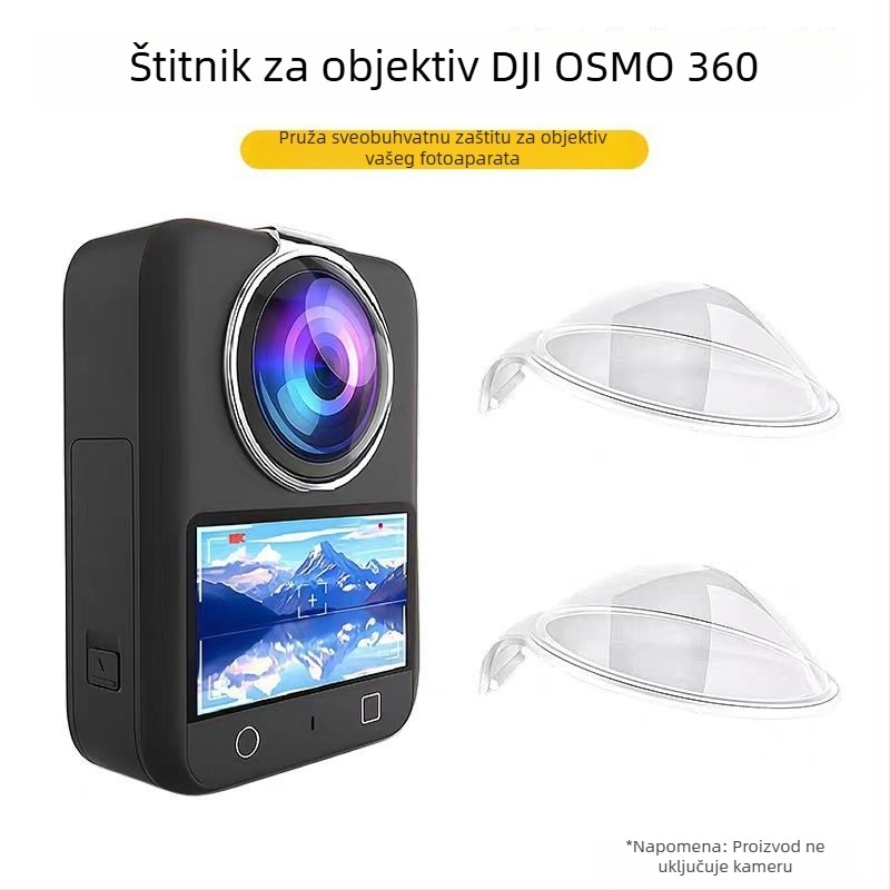 DJI 360 zaštitni objektiv – HD plastična zaštitna folija, otporna na ogrebotine montaža, dodatak za panoramsku akcijsku kameru