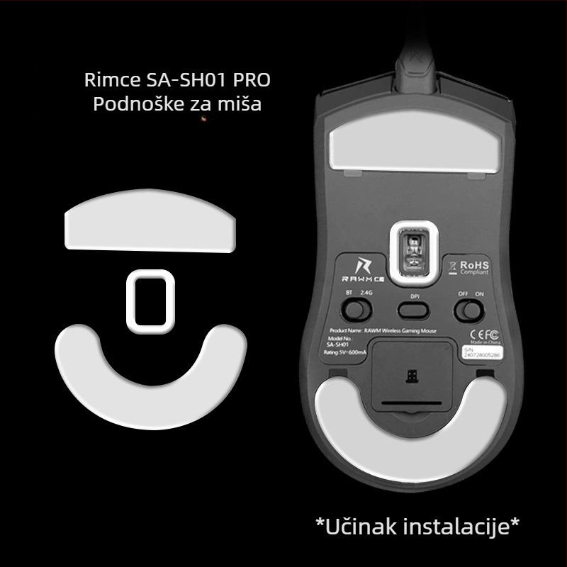 Podložak za miš Renmo SA-SH01, PTFE, bez ljepila, glatka i otporna na habanje
