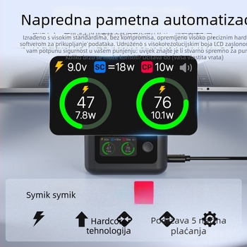 SYMIK Insta360 X5DC Kutija za punjenje baterije, USB-C, PC kućište, 10.5W pražnjenje, 20W po kanalu (do 27W ukupno)