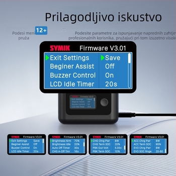 SYMIK Insta360 X5DC Kutija za punjenje baterije, USB-C, PC kućište, 10.5W pražnjenje, 20W po kanalu (do 27W ukupno)
