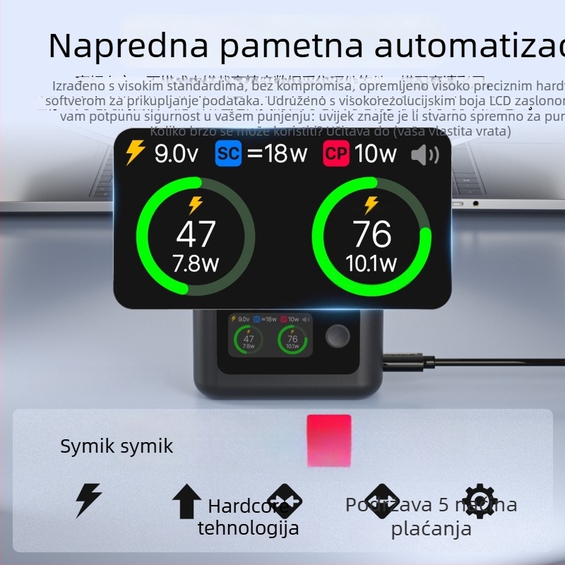 SYMIK Insta360 X5DC Kutija za punjenje baterije, USB-C, PC kućište, 10.5W pražnjenje, 20W po kanalu (do 27W ukupno)
