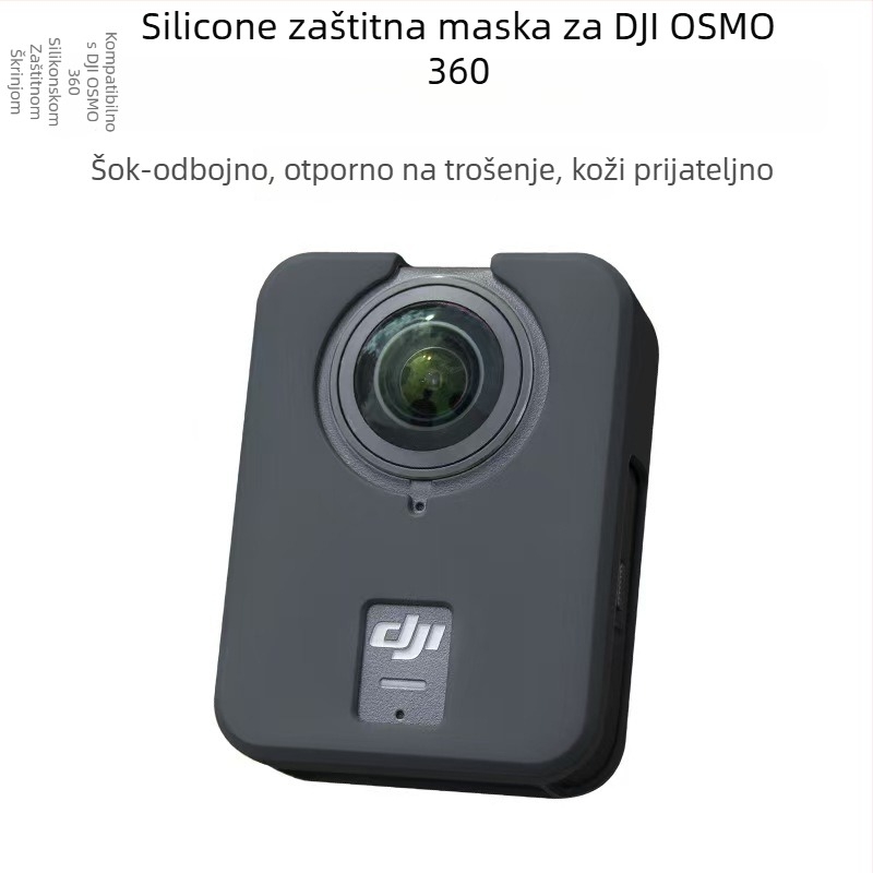 Silikonski zaštitni poklopac za tijelo DJI Osmo 360 – kompatibilan s Osmo 360 panoramskom kamerom, materijal: silikon, ispis logotipa podržan, nakon prodaje: tri garancije
