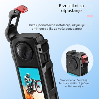 Insta360X5 aluminijski zaštitni kućište s produženim okvirom, otporno na vjetar i redukciju buke