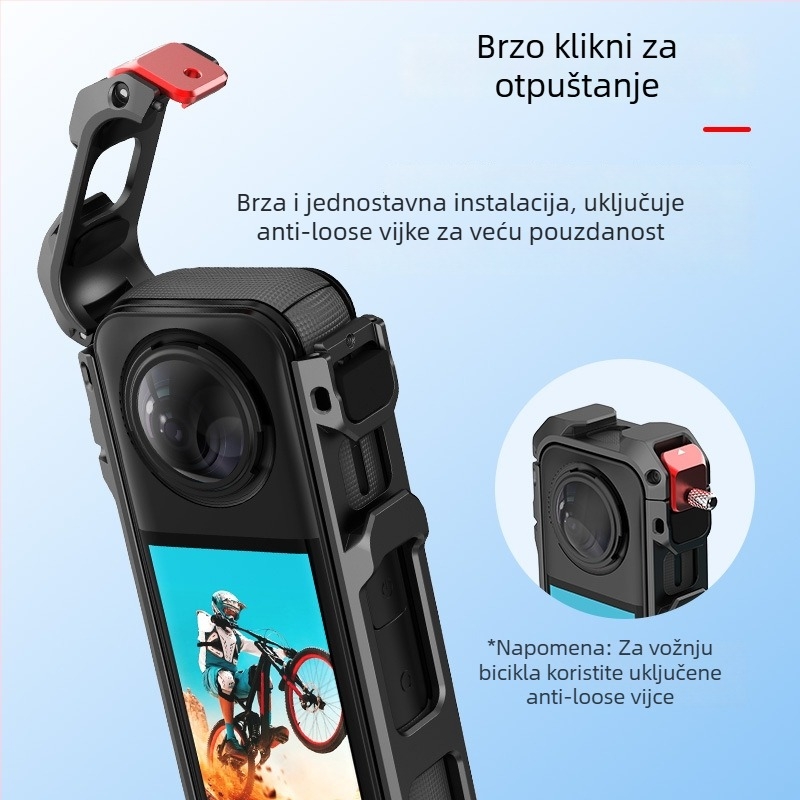 Insta360X5 aluminijski zaštitni kućište s produženim okvirom, otporno na vjetar i redukciju buke
