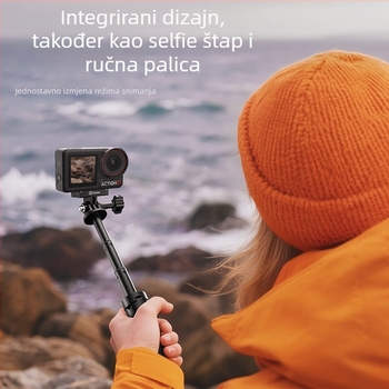 Ručni štap-stativ za akcijsku kameru, 360° panoramski kadar, aluminijska legura, model Js24