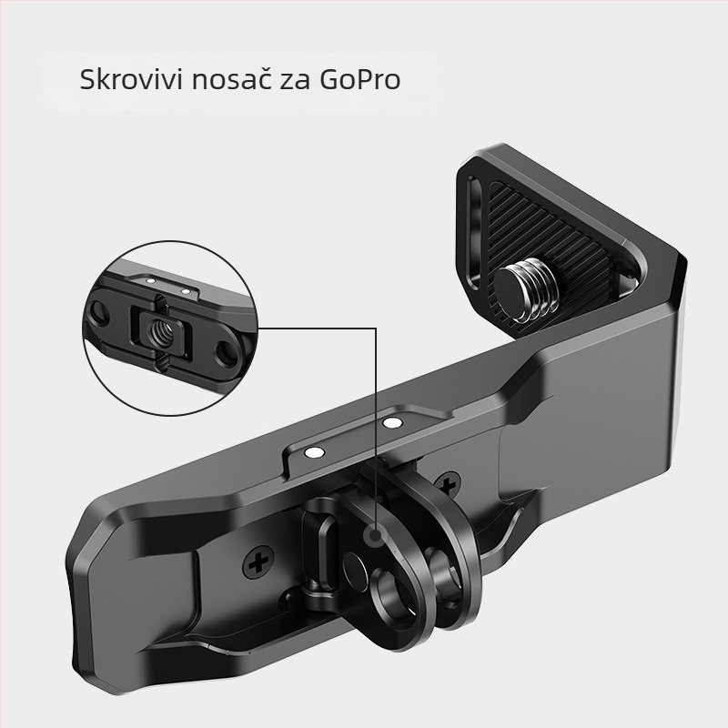 Hepail Insta360 X4/X5 vodoravni i okomiti nosač za snimanje s magnetskim Shadow Stone, aluminijska legura, model AC45