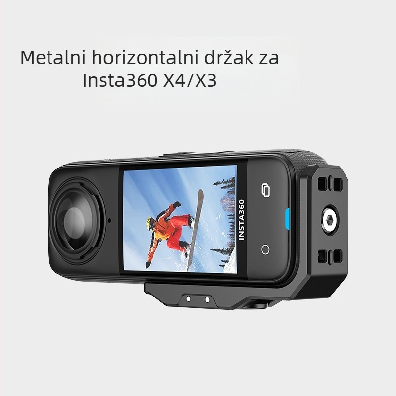 Hepail Insta360 X4/X5 vodoravni i okomiti nosač za snimanje s magnetskim Shadow Stone, aluminijska legura, model AC45