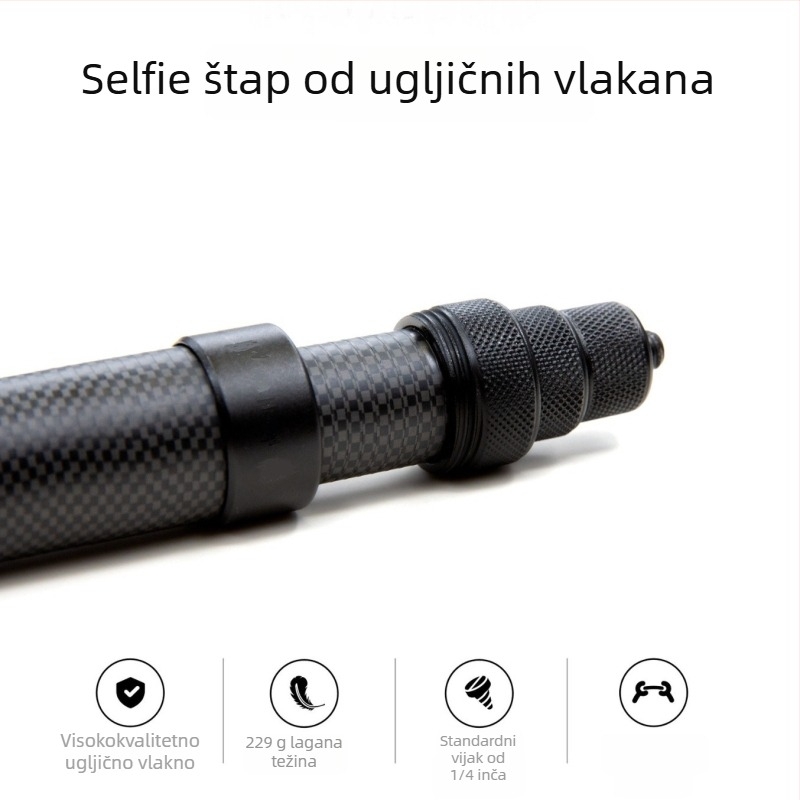 Selfie štap od karbonskih vlakana za Insta360 X3/X4/X5 – produžni štap
