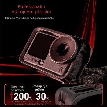 Startrc najlonska zaštitna okvira za DJI Action 6 – kompatibilan s Osmo Action 6, Startrc logo otisnuto; uključuje okvir, vrećicu od perle, upute, potvrdu o usklađenosti