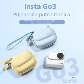 Torba za Insta360 GO3/GO3S — EVA zaštitni kućište, vodootporno, kompaktno, dimenzije 61.3 × 16.0 × 10.9 mm