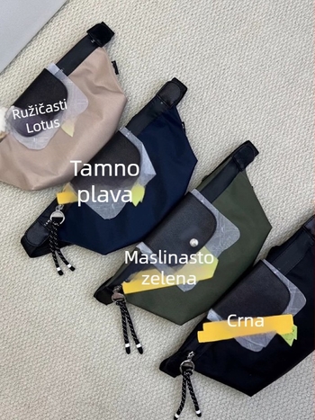 Unisex najlon torbica za tijelo s poklopcem, zatvaranje na rajv, laminirani unutarnji pretinac, poliester podstava, proljeće 2025