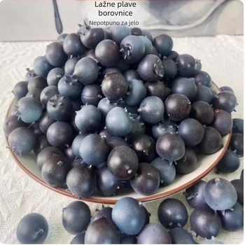 Model borovnice – rekviziti od umjetnog voća i povrća za fotografiranje, mali plodovi kao igračke, Materijal: mjehurić, Izrada: blister, Nije uvezeno