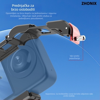 Aluminijski zaštitni okvir za DJI Osmo 360 panoramsku akcijsku kameru s magnetnim kontaktima za napajanje