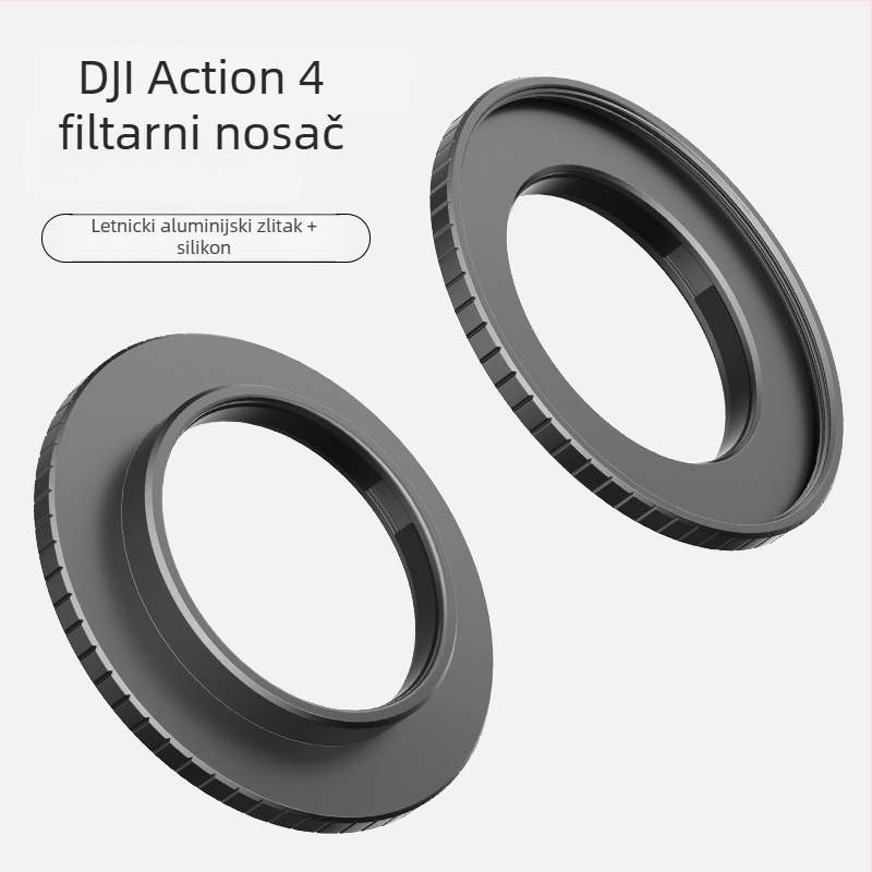 Hepail AC32 Držač filtra i Zaštitni okvir za DJI ACTION4 – aluminijska legura, lagan i izdržljiv, široki kut