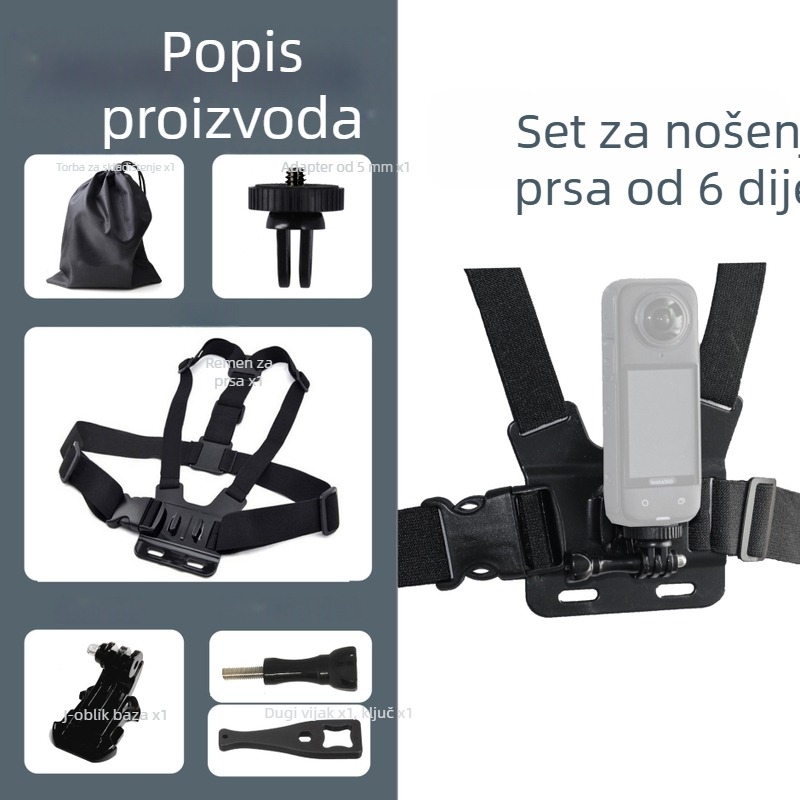 Držač za pojas Insta360 X4 – najlon + plastika, set od 4 komada, za vožnju biciklom na otvorenom
