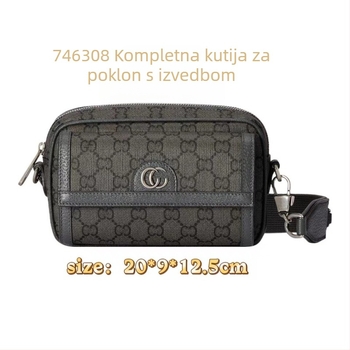 Muška torba za prsa – gradski jednostavan stil, PVC materijal, vodootporan, proširiva, smanjenje opterećenja; uzorak slova; podstava od platna