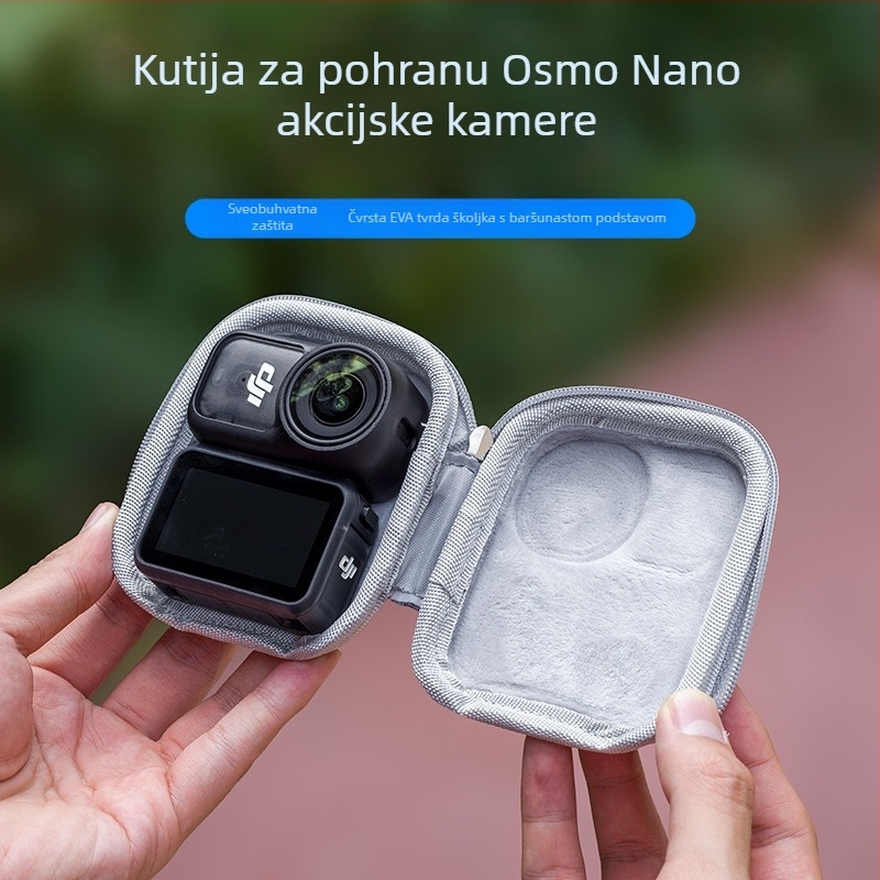 Torba za pohranu DJI Nano – EVA+ koža, za vanjsku upotrebu, kompatibilna s univerzalnim akcijskim kamerama, kapacitet za DJI Nano, 58,5 g