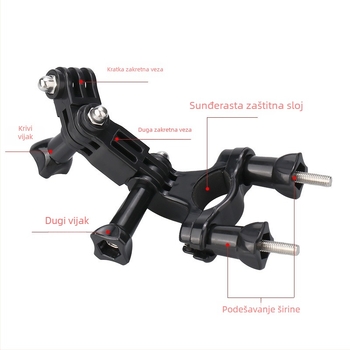 GoPro držač bicikla – VIRAN GP01, ABS, univerzalno, uključuje držač i vijak