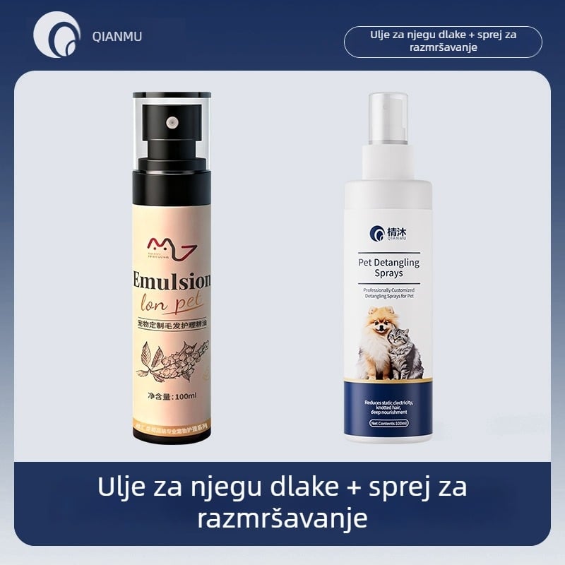 Chenmu Njega dlake mačke – esencijalno ulje za raščešljavanje čuperaka, protiv statičnosti, omekšivač za dugu dlaku