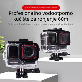 Vodootporno kućište za Shadow Stone ACE PRO1/2 akcijsku kameru; plastika; model A-ISAP-WC; adapter filtra; za vanjsku uporabu