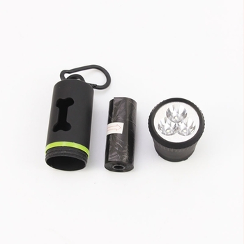 Dispenzer vrećica za izmet kućnih ljubimaca, u obliku kosti, ABS materijal, prijenosan, s LED svjetlom