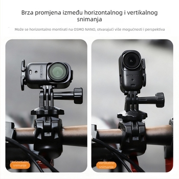 Osmo Nano horizontalno/vertikalno držač snimanja s adapterom proširenog okvira i brzim otpuštanjem, model On-bk065; kompatibilan s Osmo Nano; materijal: plast