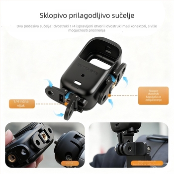 Osmo Nano horizontalno/vertikalno držač snimanja s adapterom proširenog okvira i brzim otpuštanjem, model On-bk065; kompatibilan s Osmo Nano; materijal: plast