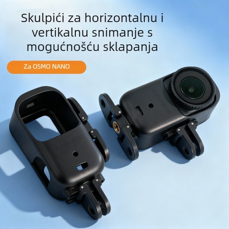 Osmo Nano horizontalno/vertikalno držač snimanja s adapterom proširenog okvira i brzim otpuštanjem, model On-bk065; kompatibilan s Osmo Nano; materijal: plast