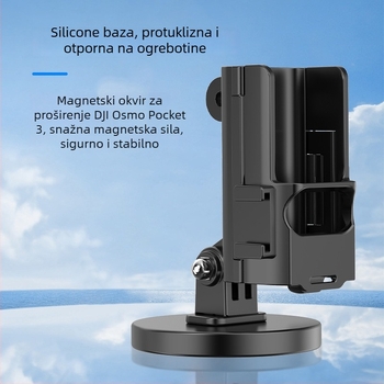 Hepail AC59 magnetna baza nosača za Osmo Pocket3 s univerzalnim podešavanjem kuta, materijal ABS-magnetski