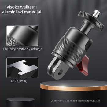 AL36 Metalni adapter s 360° rotacijom za GoPro 13/12 i Insta360 X4 | Materijal: aluminijska legura | Model: AL36 | Uključena univerzalna glava