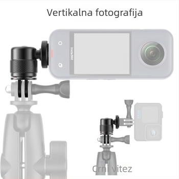 AL36 Metalni adapter s 360° rotacijom za GoPro 13/12 i Insta360 X4 | Materijal: aluminijska legura | Model: AL36 | Uključena univerzalna glava