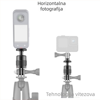 AL36 Metalni adapter s 360° rotacijom za GoPro 13/12 i Insta360 X4 | Materijal: aluminijska legura | Model: AL36 | Uključena univerzalna glava