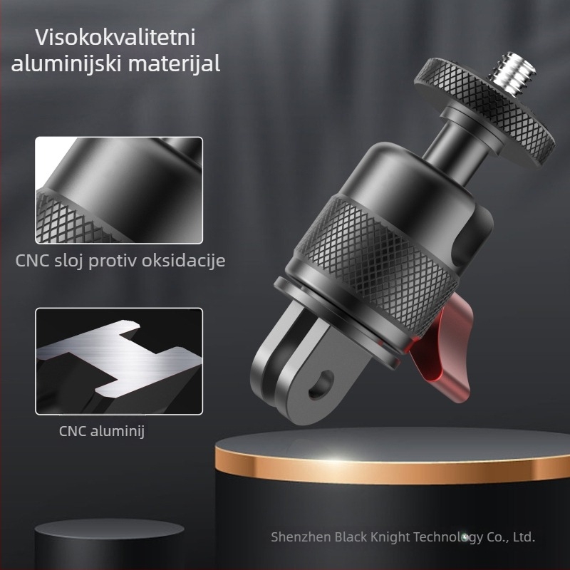 AL36 Metalni adapter s 360° rotacijom za GoPro 13/12 i Insta360 X4 | Materijal: aluminijska legura | Model: AL36 | Uključena univerzalna glava