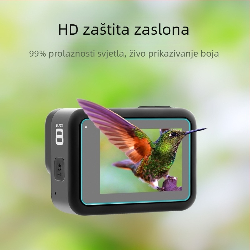 GoPro 8–13 kaljeno zaštitno zaštitno staklo zaslona, film za zaslon, s logom, uključuje 2 kaljena filma i 1 zaštitni film