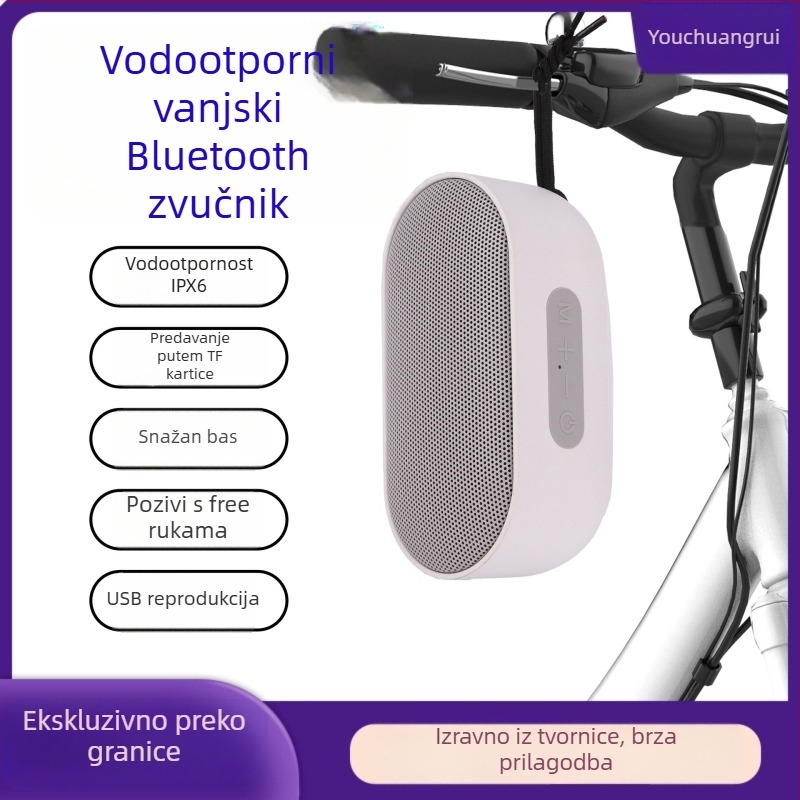 Bluetooth zvučnik, prenosni vodootporni IPX6, Bluetooth 5.3, 6 sati reproducije, snaga do 10W, USB-C