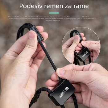 Narukvica za džepnu kameru DJI Pocket 2/3 - sprječavanje gubitka, sprječavanje pada, podesiva crossbody naramenica (STARTRC 1137934; ABS + poliester)