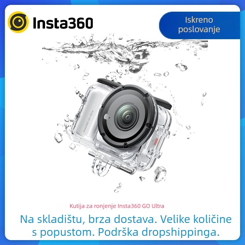Potapljačko kućište za Insta360 GO Ultra tvrtke Shadow stone – kompatibilno s Insta360 GO Ultra; Materijal: plastika, staklo, metal; Značka: Shadow stone; Model: Diving shell; Jamstvo: tri